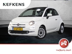 Fiat 500 - 1.0 Hybrid Dolcevita | LEER/Stof 2 Tone | Glazen dak | Parkeersensoren | Navigatie | Airco