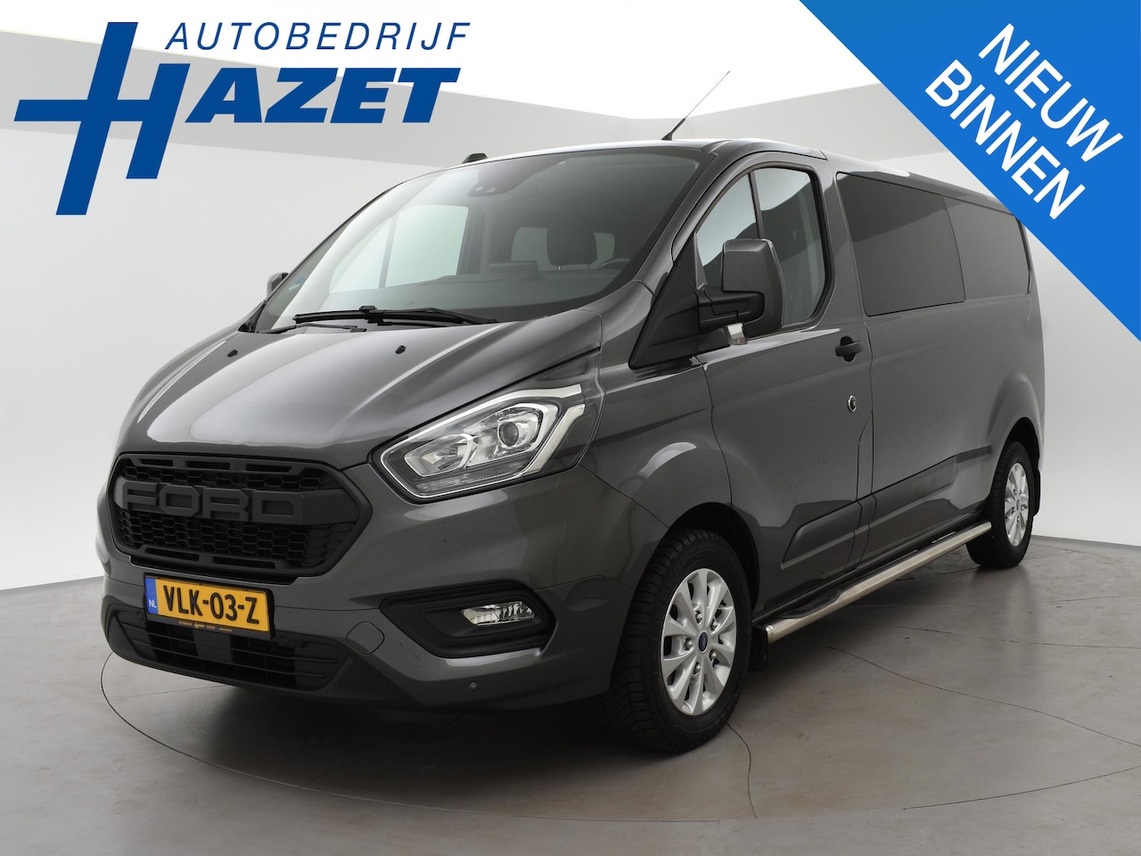 Ford Transit Custom - 340 2.0 TDCI L2H1 170 PK DUBBEL CAB AUT. + CARPLAY | TREKHAAK | CAMERA | STOELVERW. - AutoWereld.nl