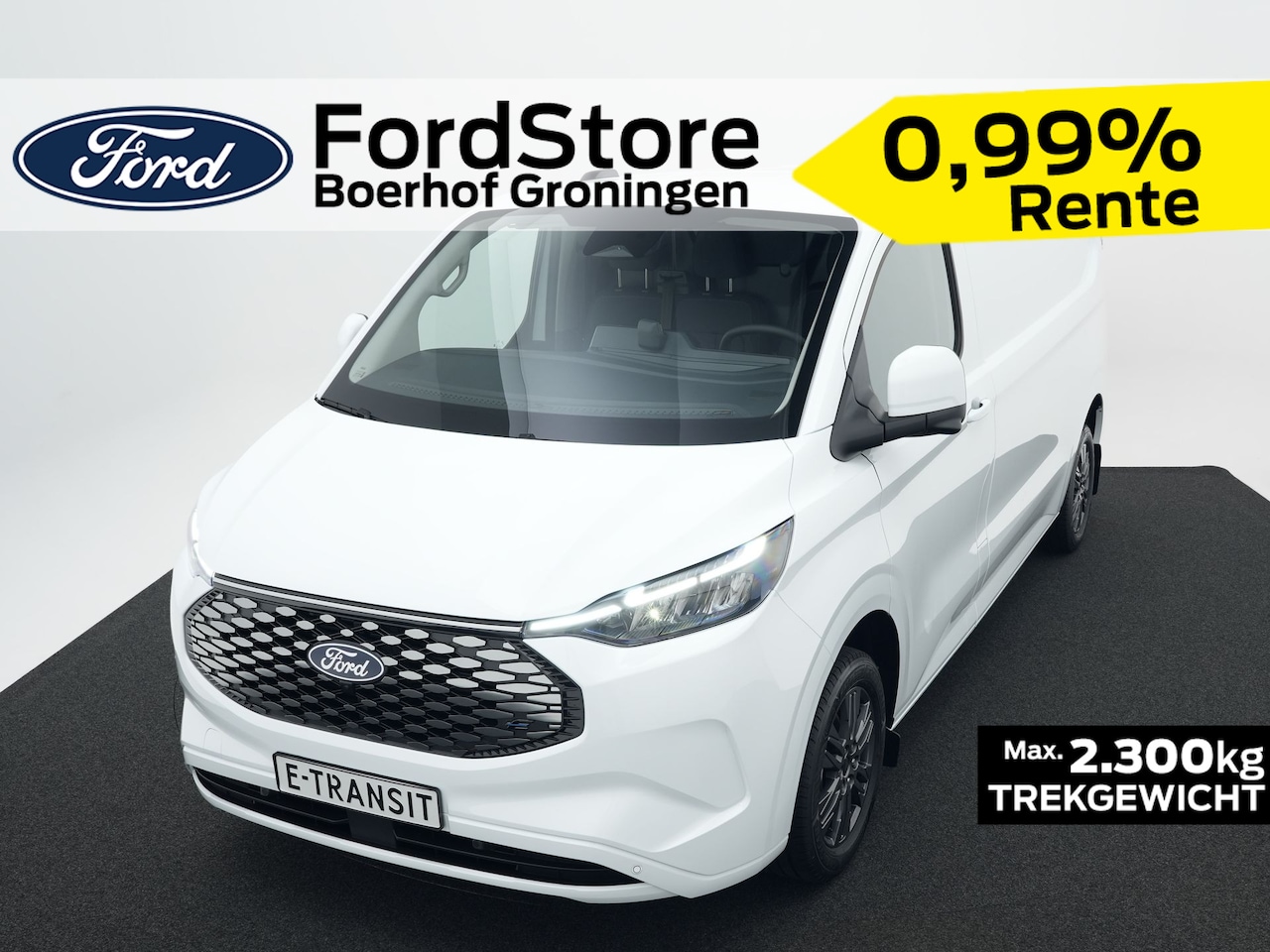 Ford Transit Custom - E-Transit 340 L2H1 Limited 71 kWh 360 graden camera | Stoelverwarming | Navigatie | - AutoWereld.nl