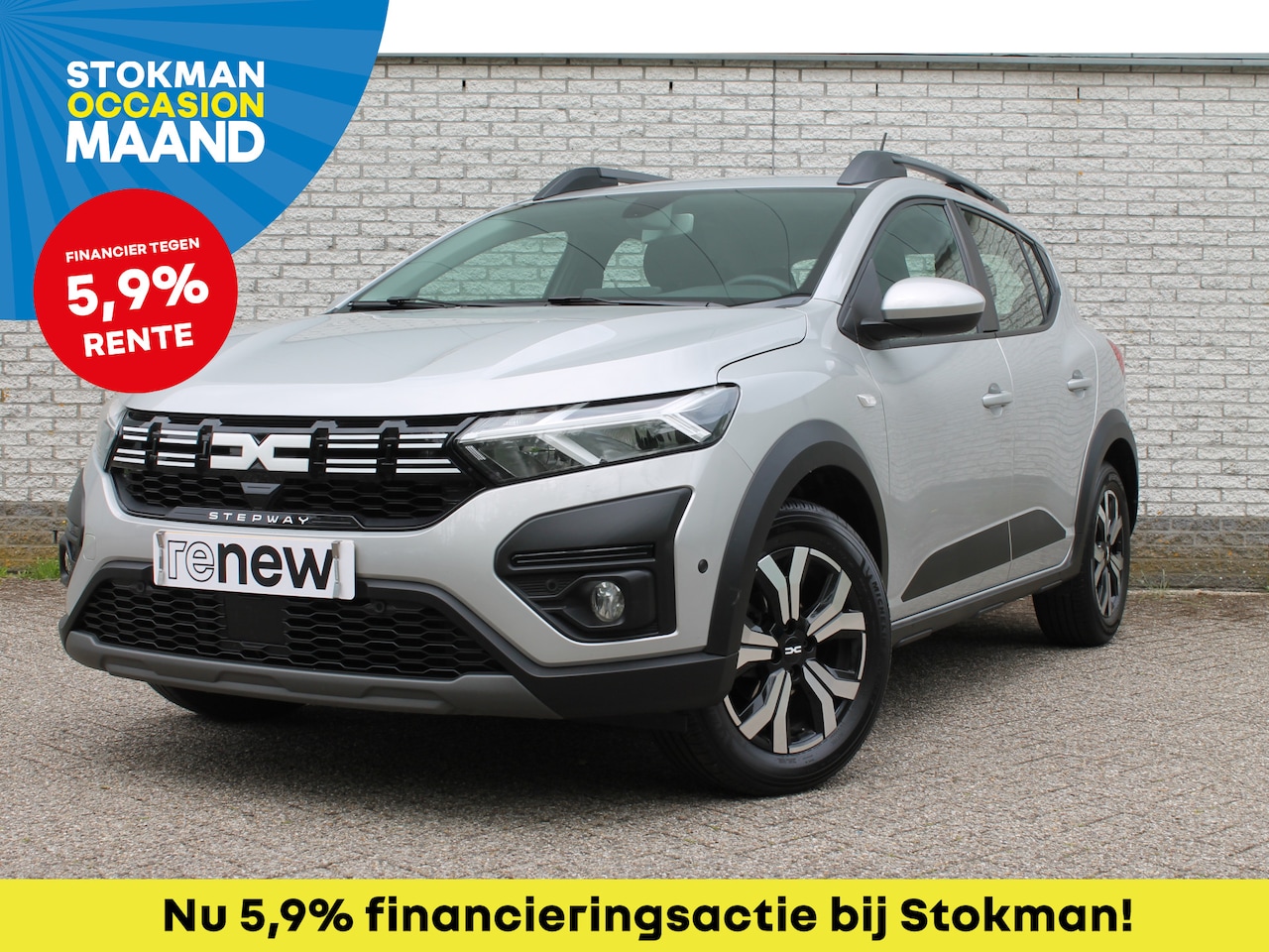 Dacia Sandero Stepway - 1.0 TCe 100 ECO-G Up&Go | climate control | trekhaak | lichtmetalen velgen - AutoWereld.nl