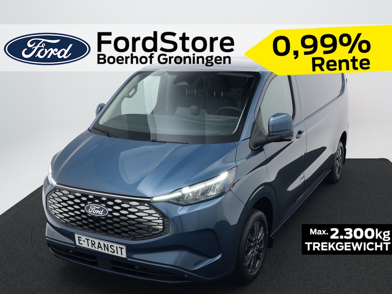Ford Transit Custom - E-Transit 340 L2H1 Limited 71 kWh | Stoelverwarming | 360 graden camera | Adaptieve cruise - AutoWereld.nl