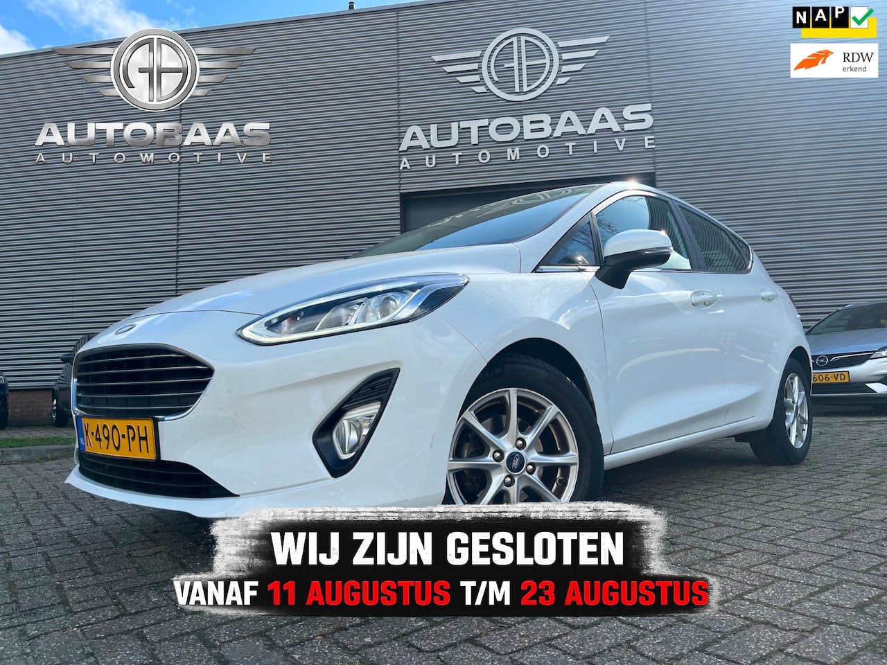Ford Fiesta - 1.0 Titanium AUTOMAAT+NL-AUTO+1EIG+NAP+NAVI+FULL LED+PARKEERSENSOREN+BTW+ - AutoWereld.nl