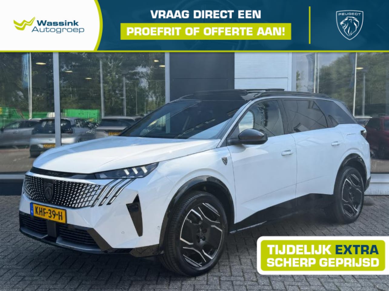 Peugeot e-5008 - GT Long Range 97 kWh 7p VOORRAAD VOORDEEL | Panoramisch schuifdak | Trekhaak | Warmtepomp - AutoWereld.nl