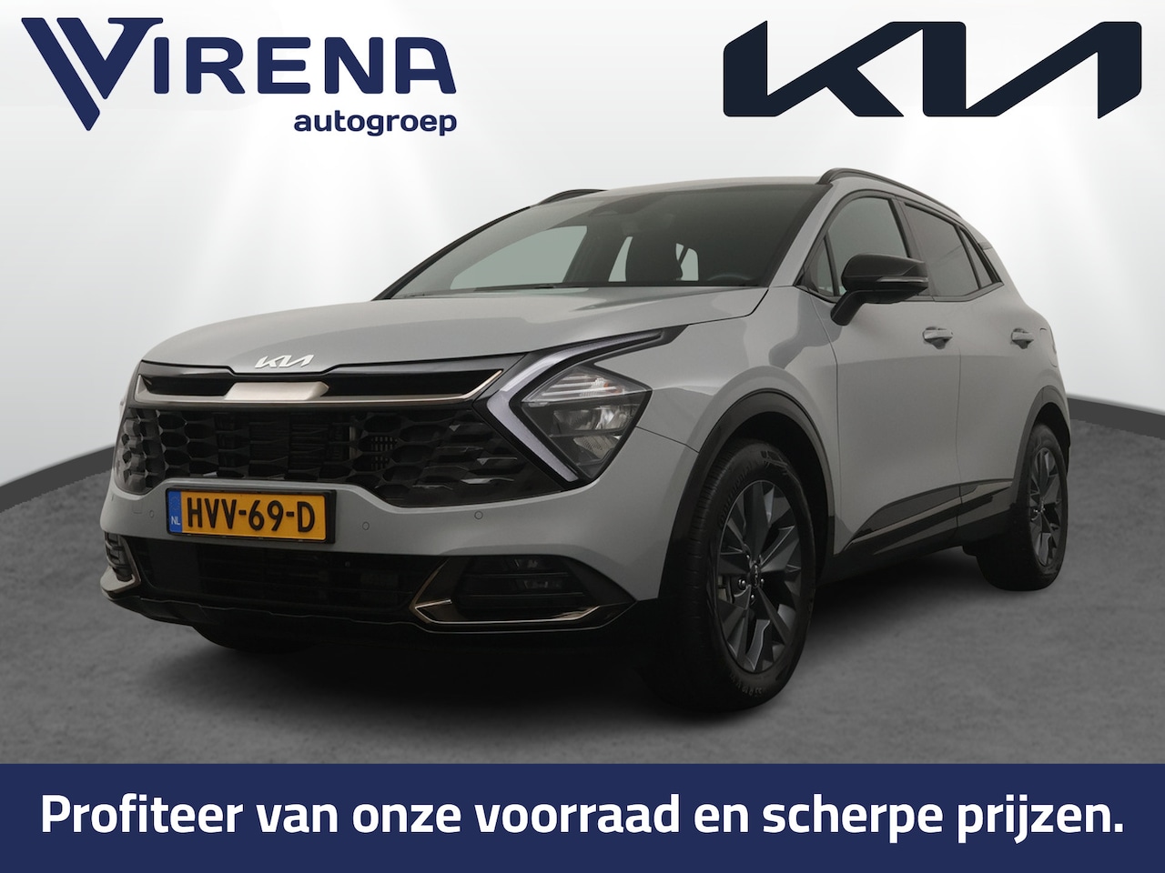 Kia Sportage - 1.6 T-GDi Hybrid Dark Edition - Navigatie - Stoel-/stuurverwarming - Cruise Control - Clim - AutoWereld.nl