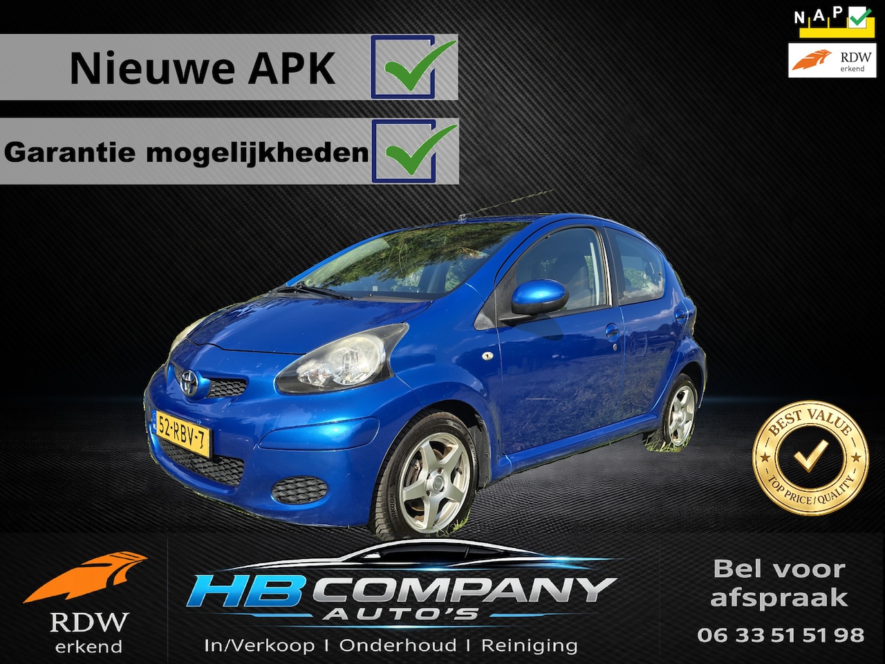 Toyota Aygo - 1.0-12V Comfort Navigator 5Drs | Airco | Nieuwe APK | NAP - AutoWereld.nl