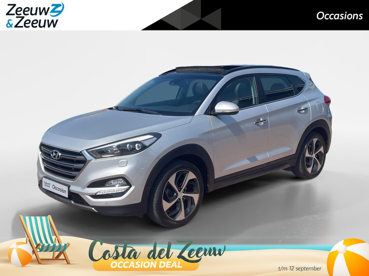 Hyundai Tucson - 1.6 T-GDi Premium 4WD *Automaat*Navi+Camera*Schuif/kanteldak*Climate Control*Stoel verwarm - AutoWereld.nl