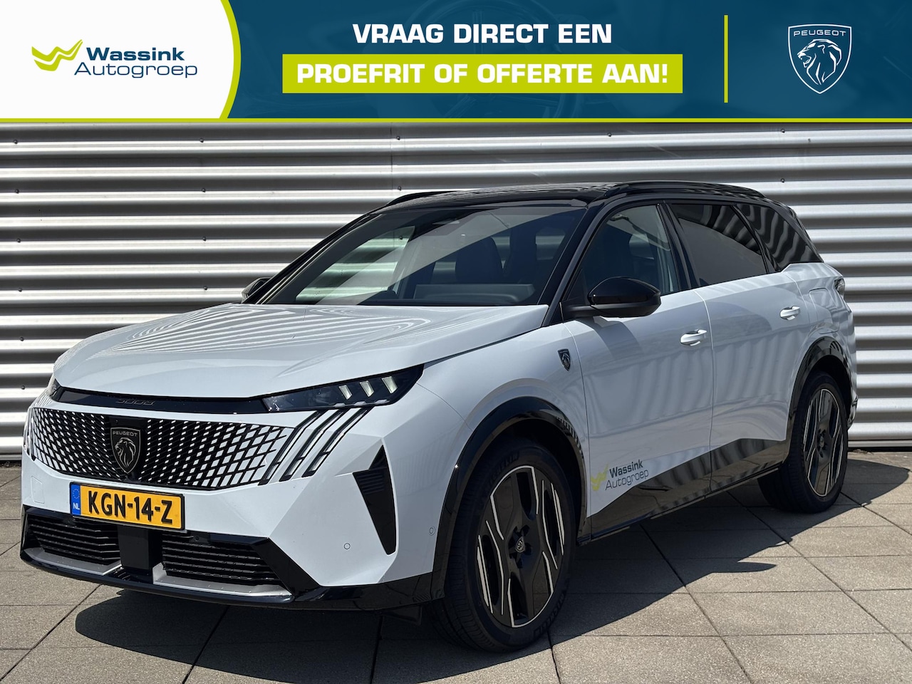 Peugeot e-5008 - GT Exclusive 73 kWh 7p Navigatie | Panorama Dak | Leder | Elektrische Stoelen met geheugen - AutoWereld.nl