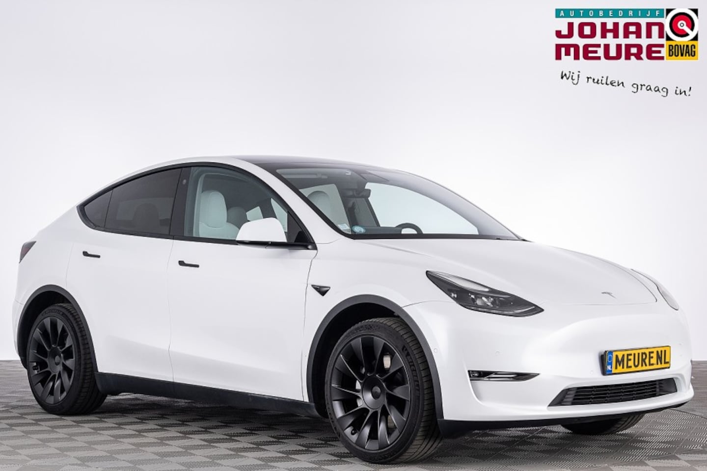 Tesla Model Y - Long Range AWD 75 kWh *SOH 92.4%* PANORAMADAK | Wit LEDER | 20 Inch - AutoWereld.nl