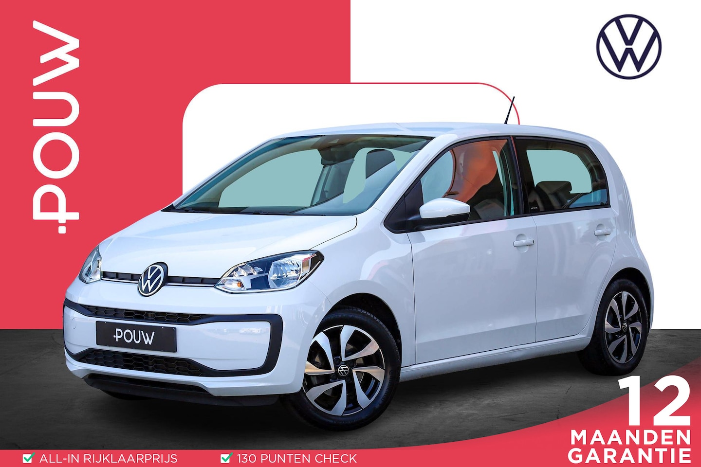 Volkswagen Up! - 1.0 65pk | Cruise Control | Parkeersensoren | Achteruitrijcamera | DAB - AutoWereld.nl