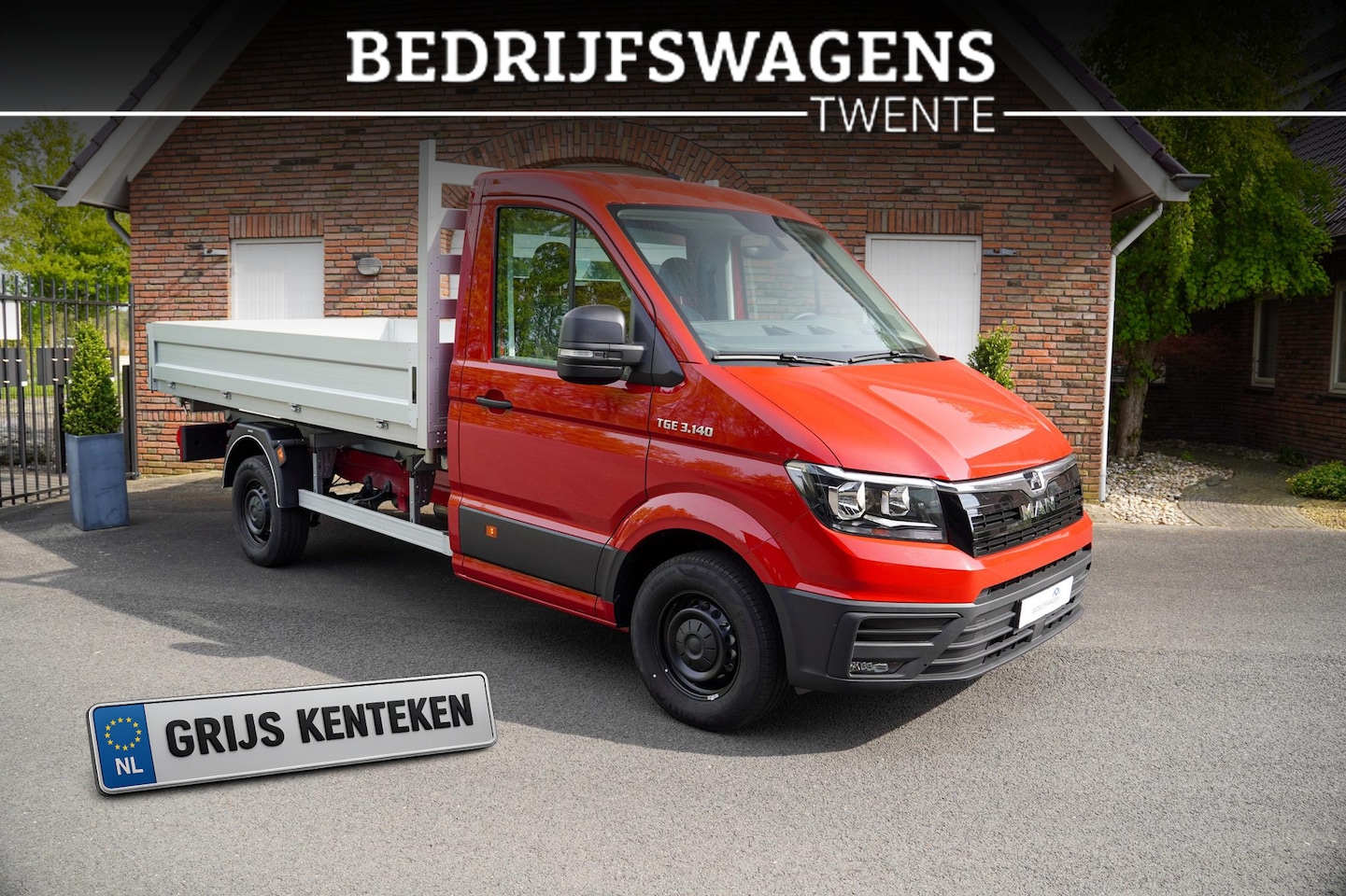 MAN TGE - 2.0 TDI 140 pk 3-Zijdige Kipper / Open Laadbak Airco Apple Carplay/App Connect, Cruise Con - AutoWereld.nl
