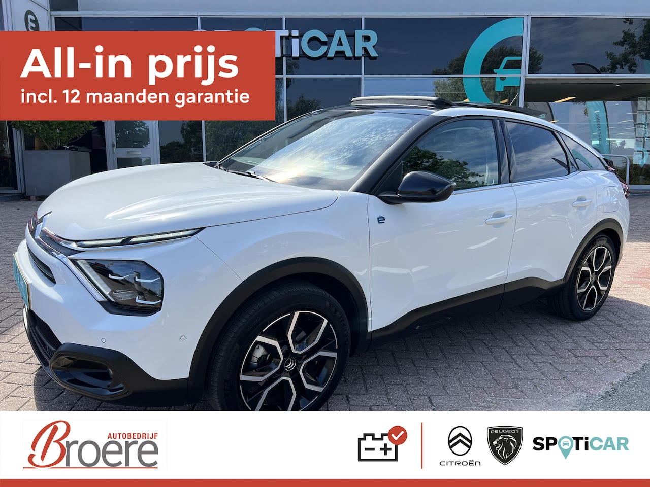 Citroën Ë-C4 - 50 kWh 136 pk Shine Automaat Range tot 310 km Panoramadak - AutoWereld.nl