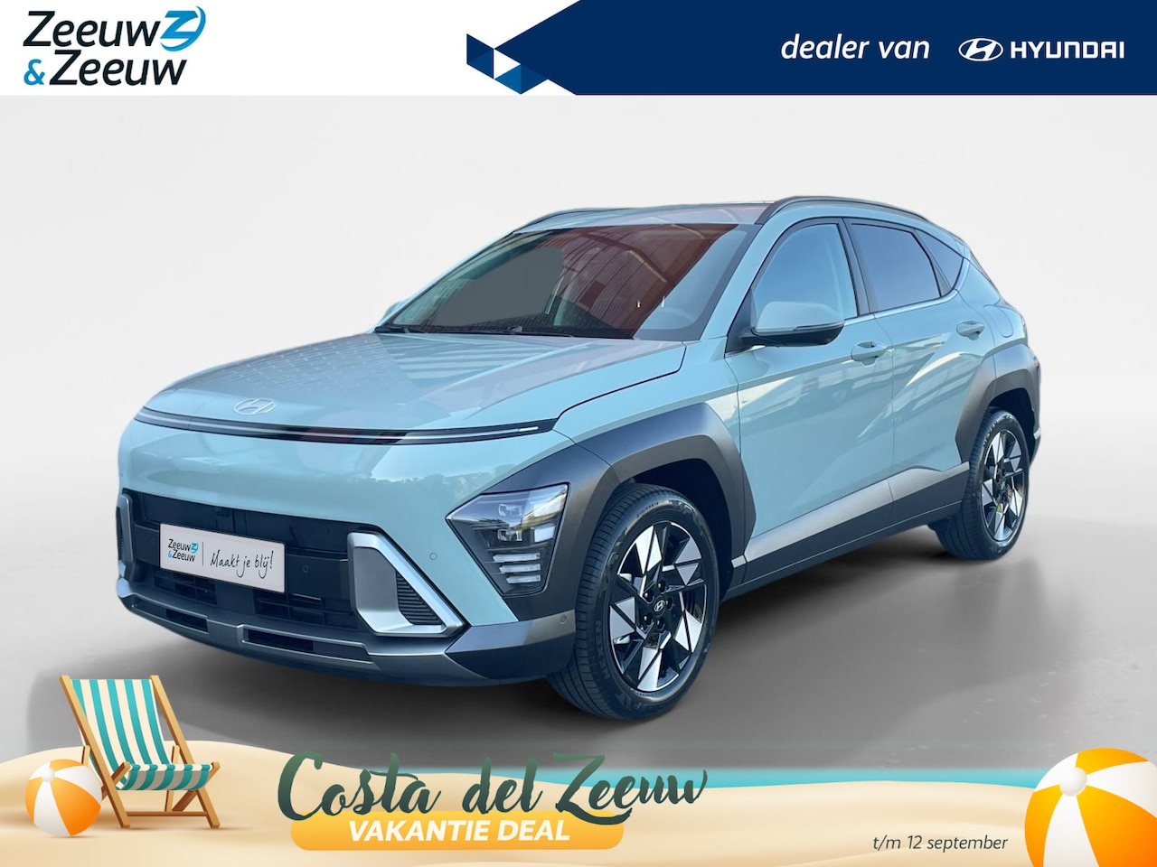 Hyundai Kona - 1.6 GDI HEV Premium | NAVI| STOELVERWARMING V+A| STUURWIELVERWARMING| BOSE |LEDEREN BEKLED - AutoWereld.nl