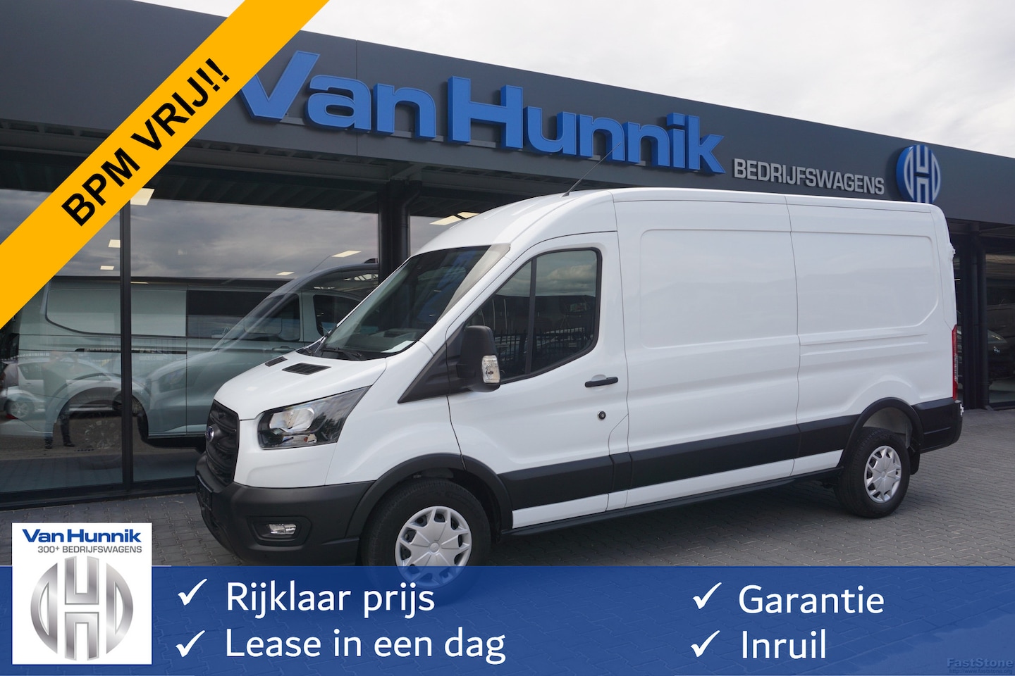 Ford Transit - 350L 130PK L3H2 Trend BPM VRIJ!! 12" Sync Navi, Camera, Adap. Cruise, Trekhaak!! NR. A18 - AutoWereld.nl