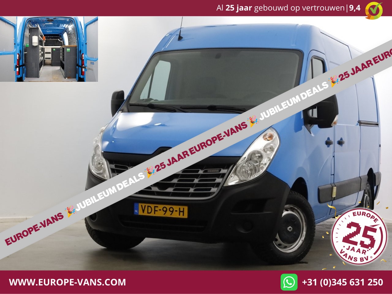 Renault Master - T35 2.3 dCi 130pk E6 L2H2 Airco/Inrichting/2x Schuifdeur 10-2019 - AutoWereld.nl