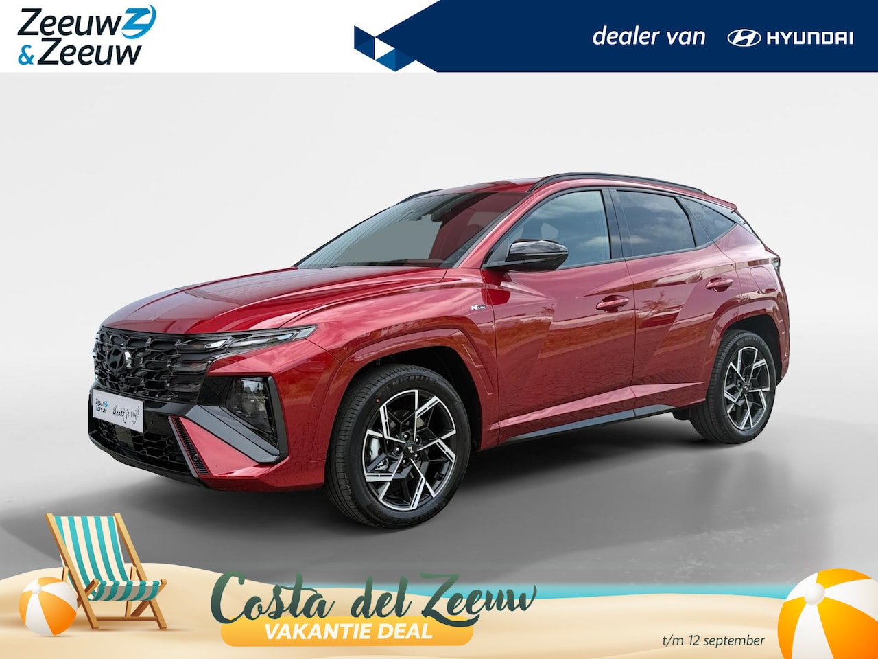 Hyundai Tucson - 1.6 T-GDI HEV N Line | Half lederen bekleding| Stoel/stuurverwarming| Elektrische achterkl - AutoWereld.nl