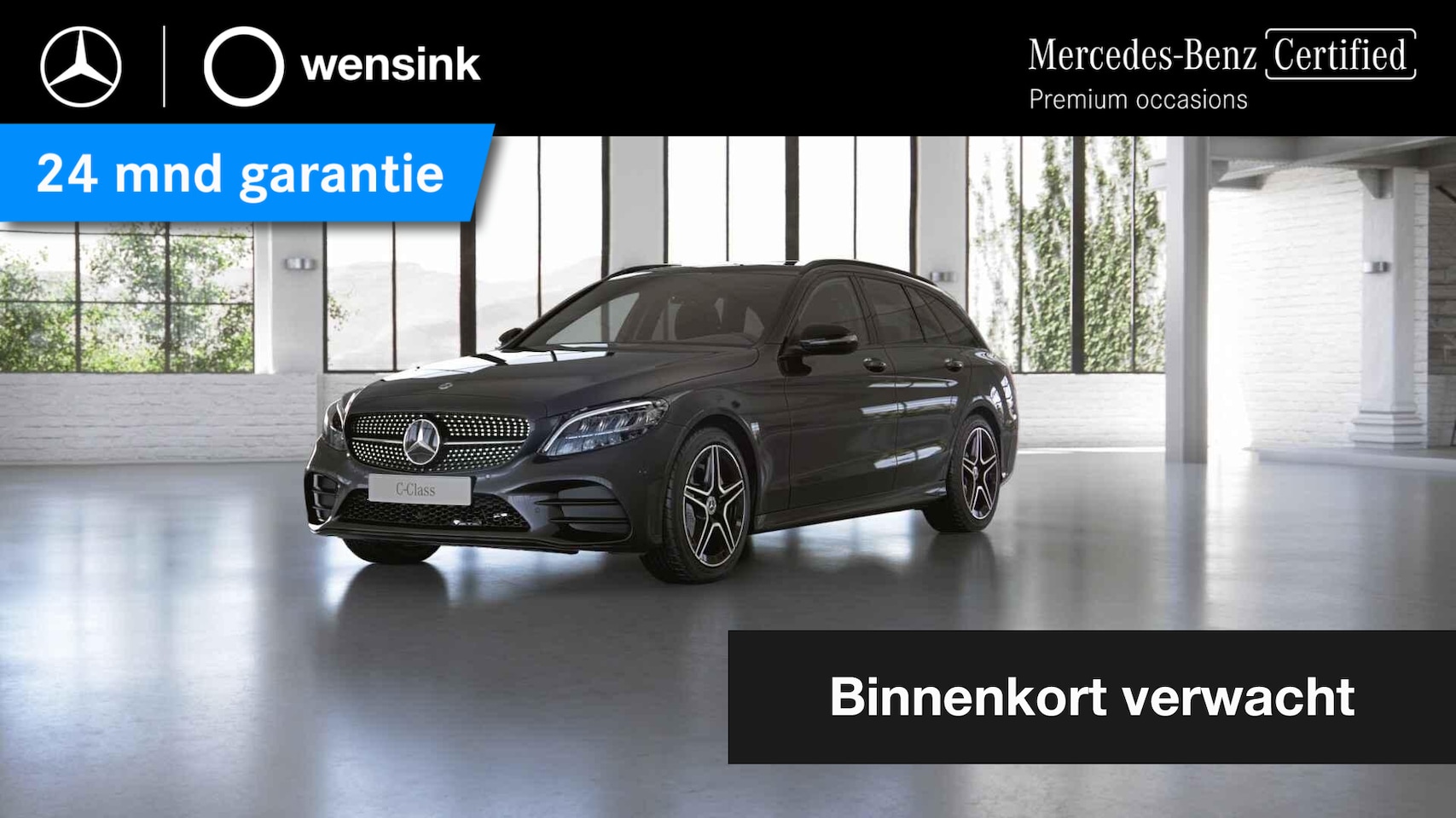 Mercedes-Benz C-klasse Estate - 180 Business Solution AMG | Panoramadak | Night pakket | Trekhaak | Zadelbruin interieur | - AutoWereld.nl