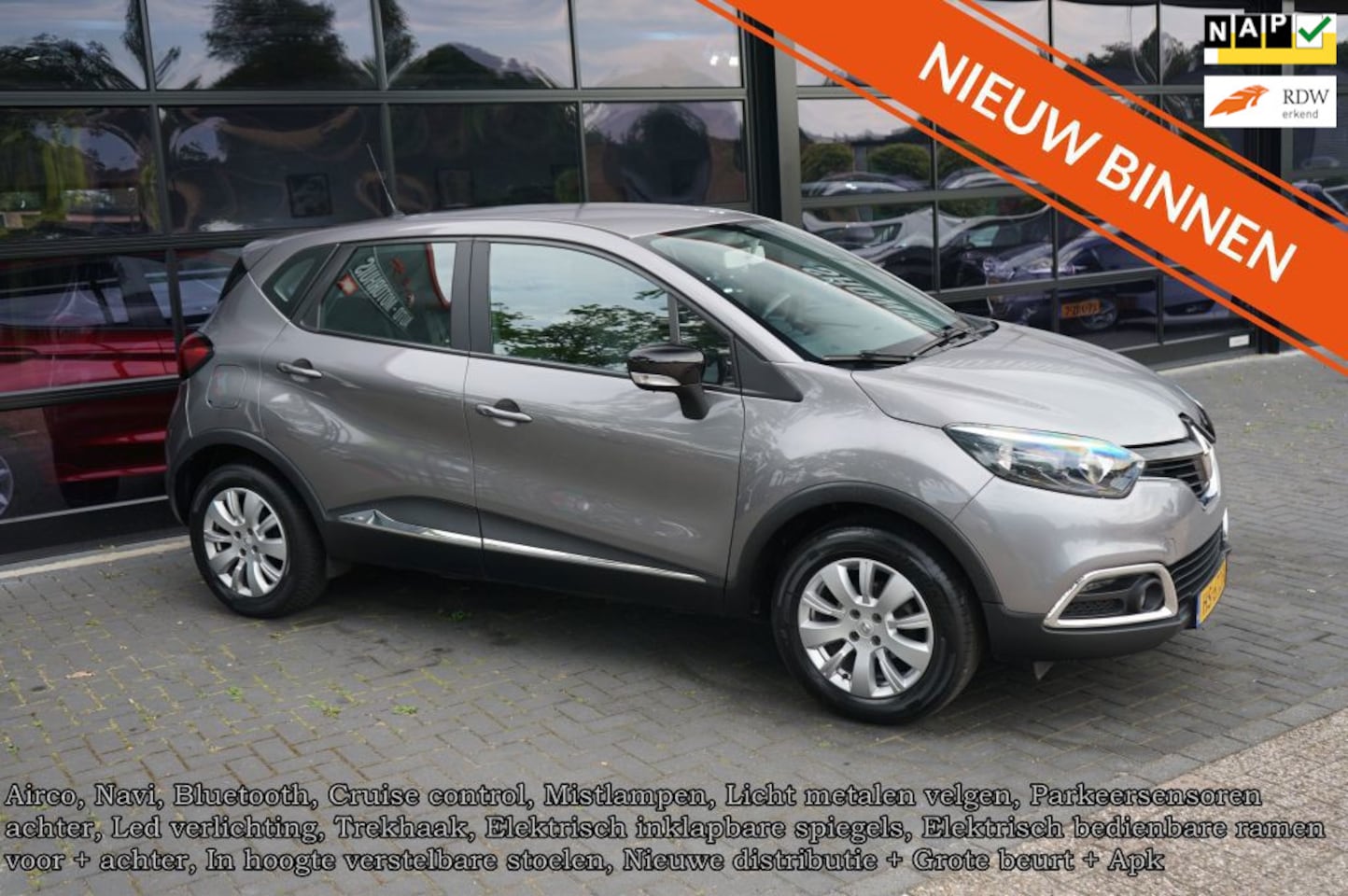 Renault Captur - 0.9 TCe Expression 0.9 TCe Expression, Airco, CC, Navi, Led, Trekhaak - AutoWereld.nl