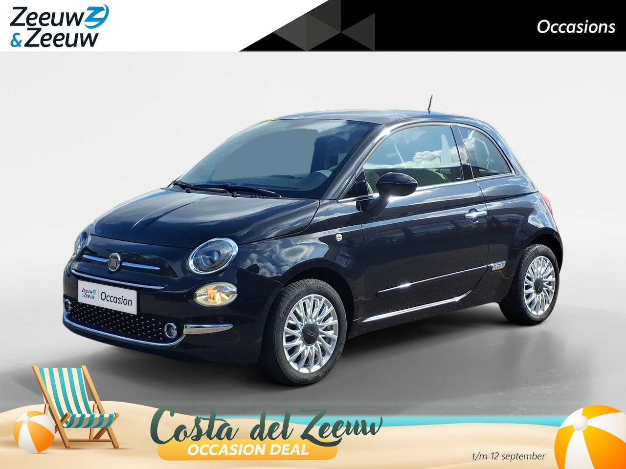 Fiat 500 - 0.9 TwinAir Turbo Lounge | AUTOMAAT| Cruise Control | NAVI | Parkeersensoren! | 12 maanden - AutoWereld.nl
