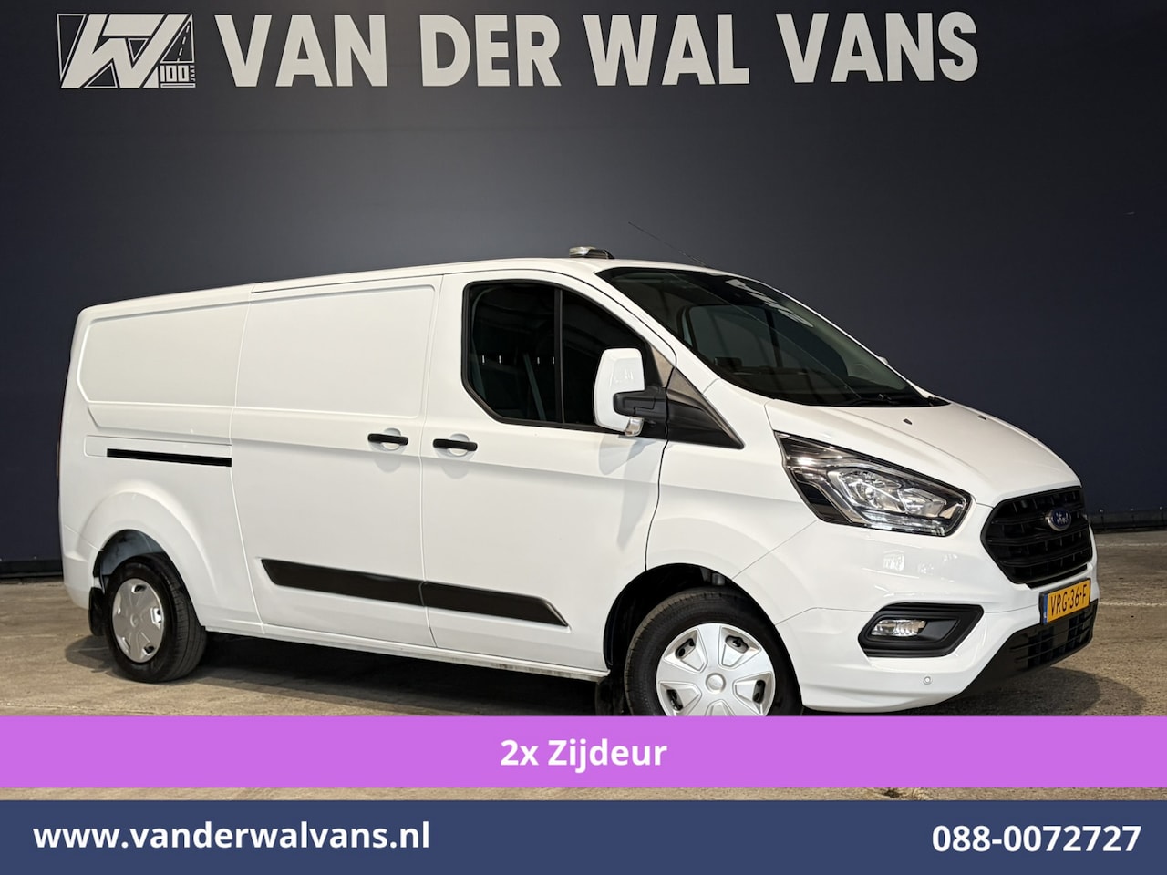 Ford Transit Custom - 2.0 TDCI 130pk L2H1 Euro6 Airco | 2x zijdeur | Camera | Navigatie | LED | Cruisecontrol | - AutoWereld.nl