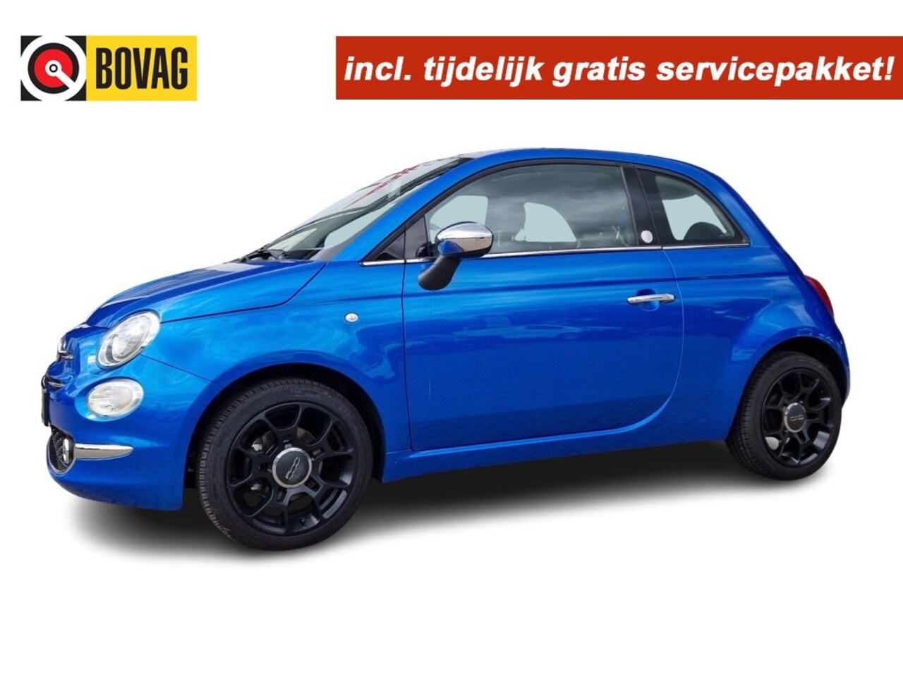 Fiat 500 - 1.2 Sport Airco Cruise Leder 16LM black Schuifdak sportstuur  Super! - AutoWereld.nl