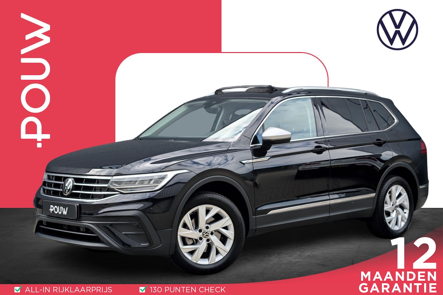 Volkswagen Tiguan Allspace - 1.5 TSI 150pk DSG Life Business 7p. 7 persoons | Panoramadak | Navigatie - AutoWereld.nl