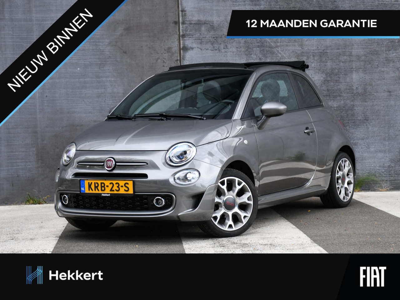 Fiat 500 C - Sport 1.0 Hybrid 70pk SOFT-TOP | 16''LM | CRUISE.C | PDC ACHTER | DAB | APPLE-CARPLAY - AutoWereld.nl