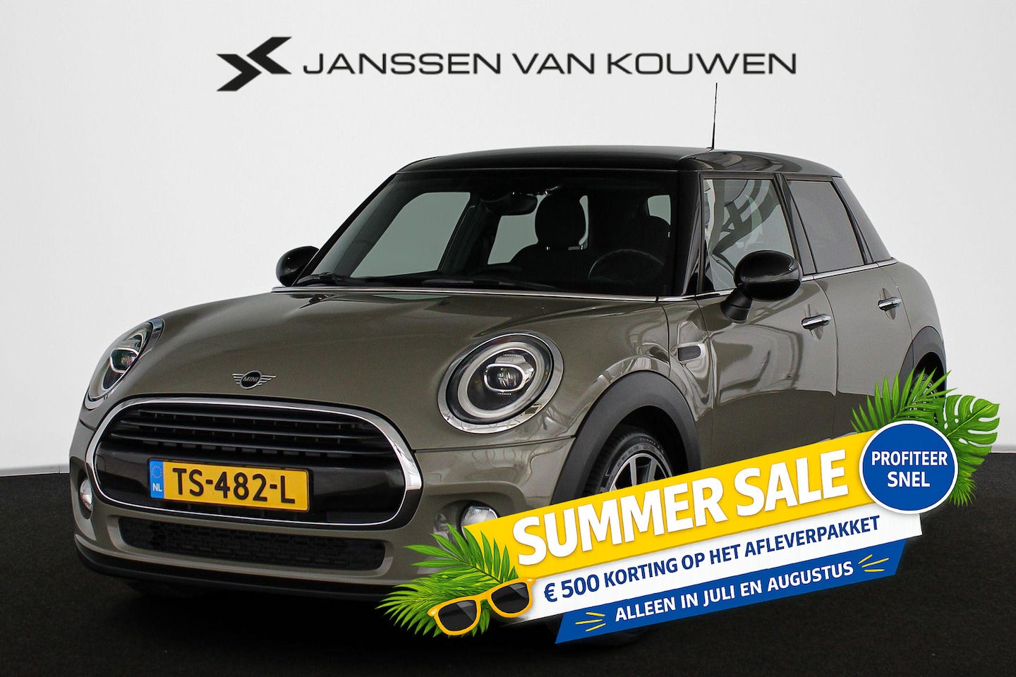 MINI 5-Deurs - 1.5 Cooper Chili Sportstoelen Stoelverwarming Navi LED Koplampen Union Jack - AutoWereld.nl