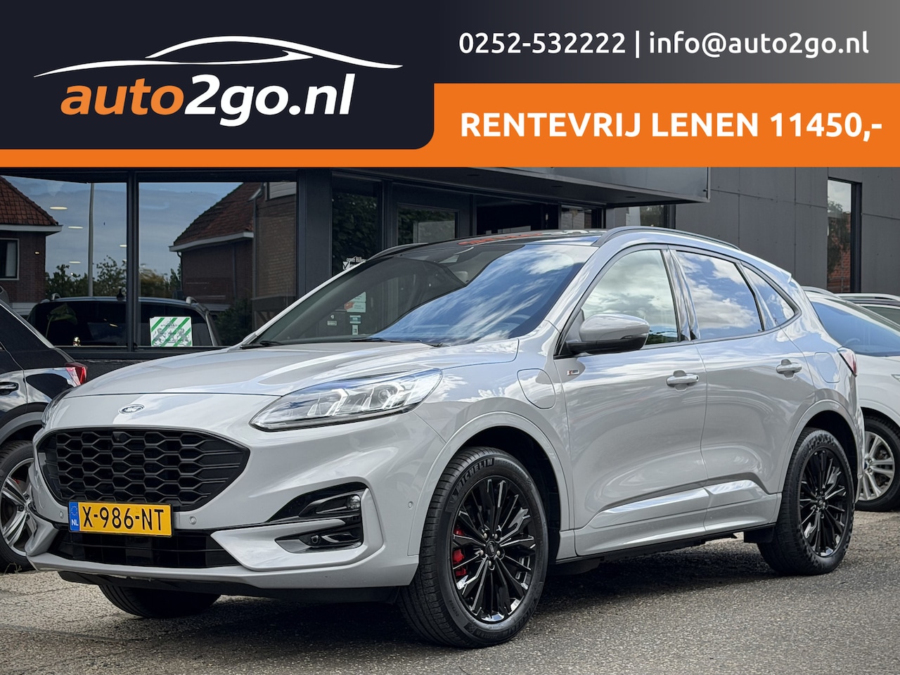 Ford Kuga - 2.5 PHEV GRAPHITE TECH ST-LINE BLACK EDITION PANODAK DIGI-DASH APPLE CARPLAY LEDER AIRCO L - AutoWereld.nl