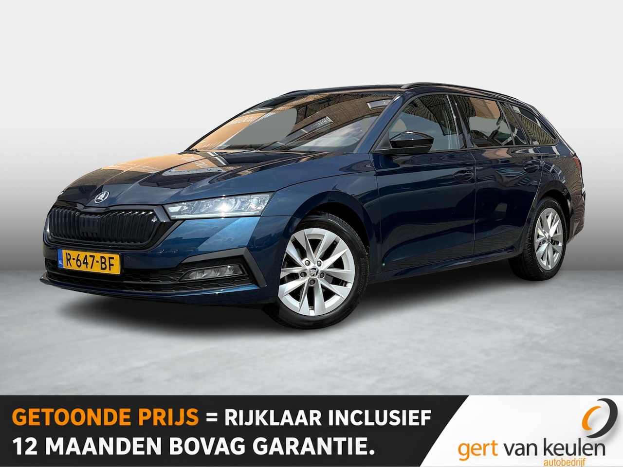 Skoda Octavia Combi - 1.0 e-TSI Sport Business LAVA BLUE/AUTOMAAT/1E EIG./NL-AUTO - AutoWereld.nl