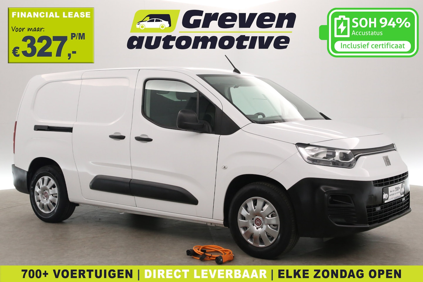 Fiat Doblò - Elektrisch 50 kWh L2 | Snelladen | SOH 94% | Airco | Cruise | Parkeersens. - AutoWereld.nl