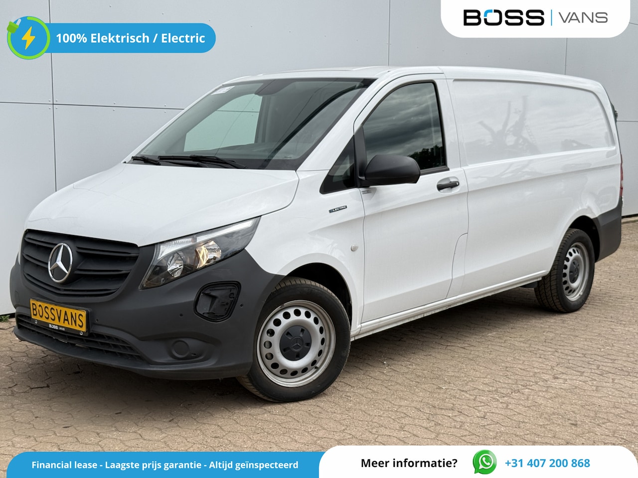 Mercedes-Benz eVito - eVito 112 66kWh L2 280km WLTP 96,8% (SOH) Snelladen Climate Control Apple Carplay Stoelver - AutoWereld.nl