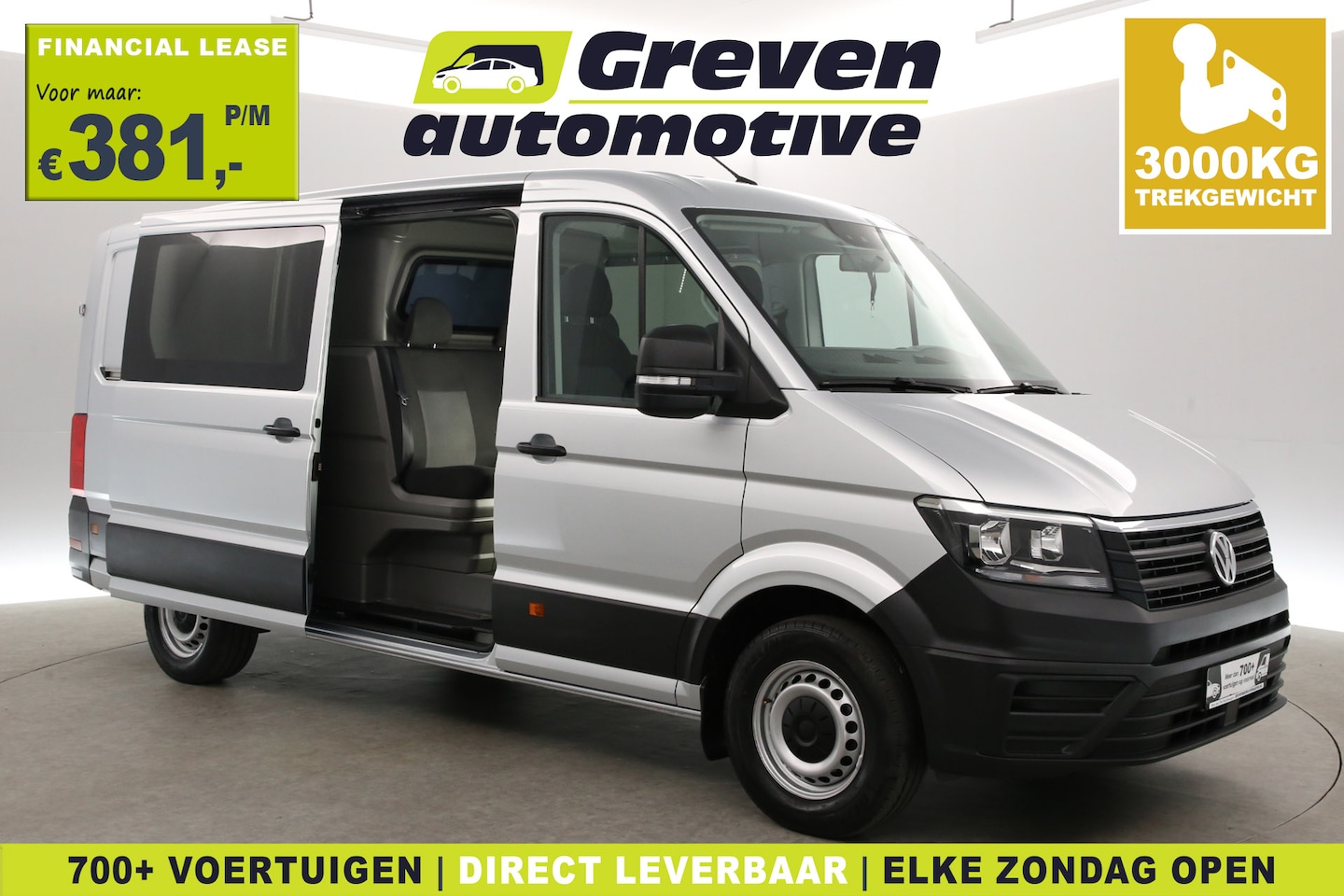 Volkswagen Crafter - 2.0 TDI L3H2 | Dubbele Cabine | 3000kg Trekgew. | Airco | Cruise | Massagestoel - AutoWereld.nl