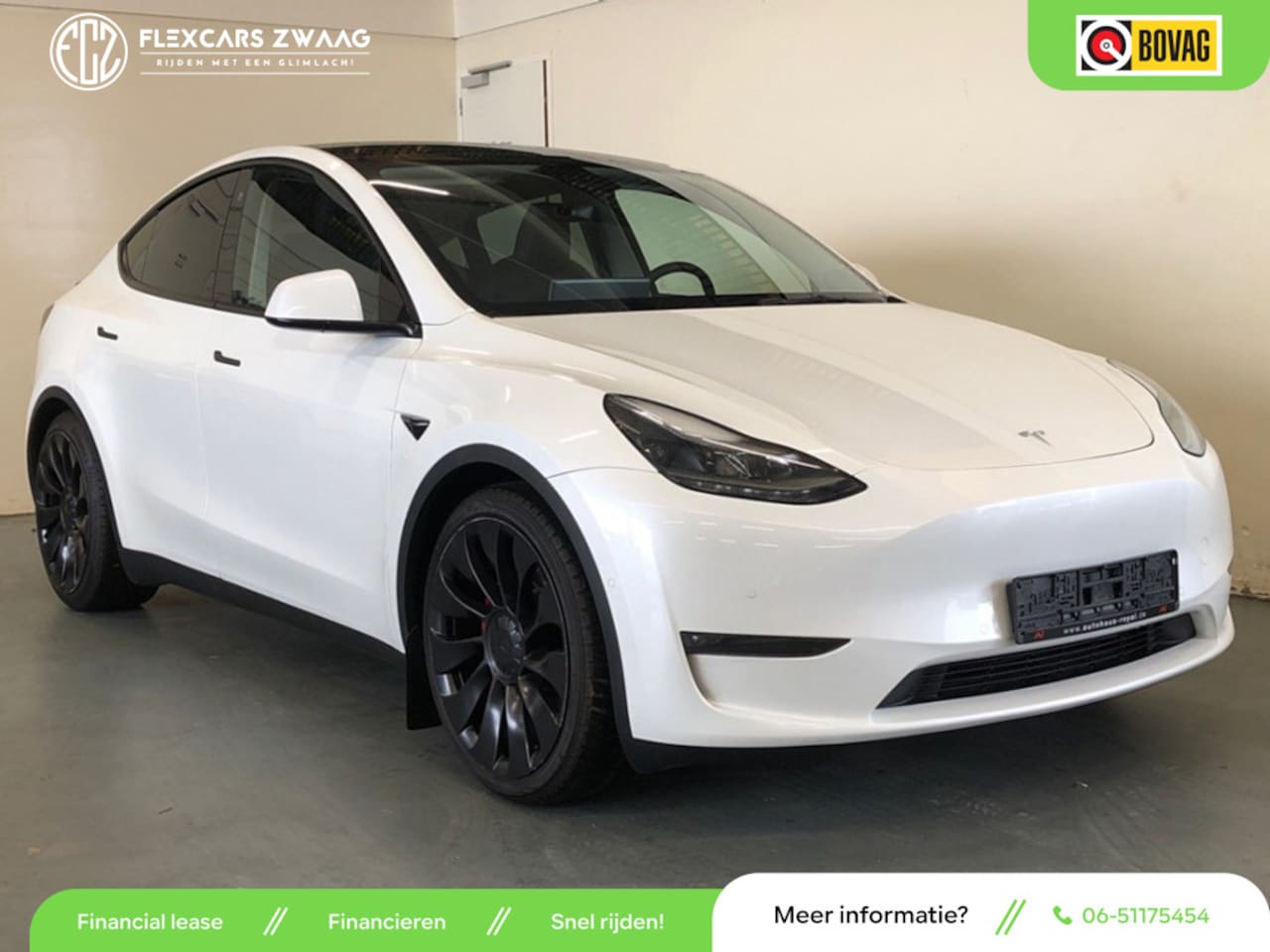 Tesla Model Y - Performance AWD 75 kWh - Automaat - Panodak - Leder - Navi - AutoWereld.nl