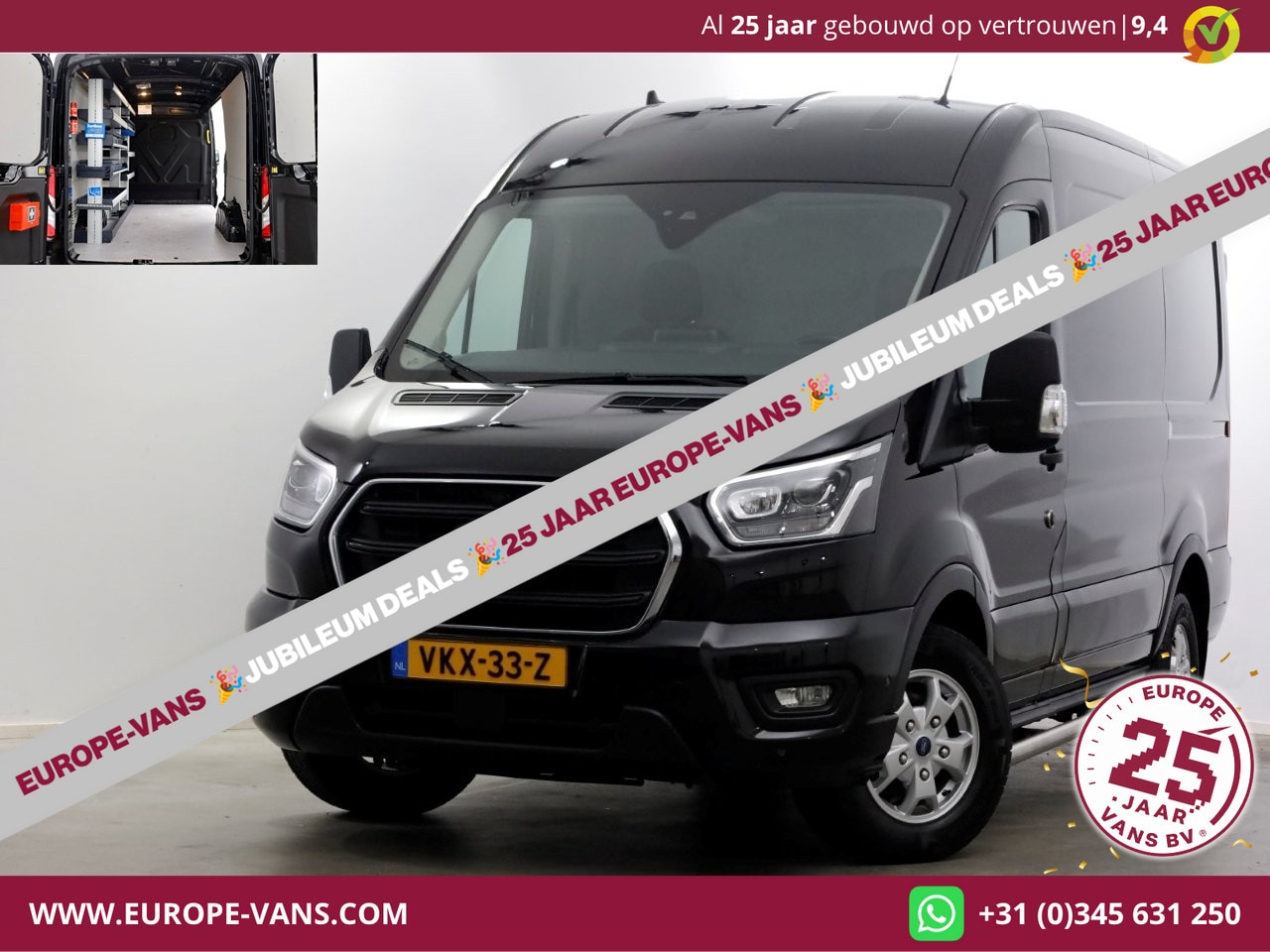 Ford Transit - 350 2.0 TDCI 185pk Automaat L2H2 Limited Navi/Camera/ACC 06-2021 - AutoWereld.nl