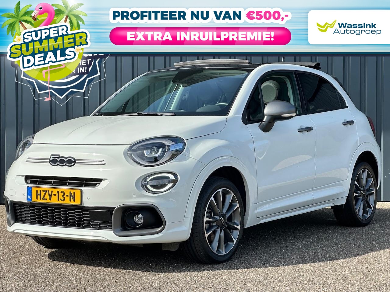Fiat 500 X - 1.5 Hybrid 130pk DCT Sport Summer Deals | Automaat | Cabrio | Navigatie | Parkeersensoren - AutoWereld.nl