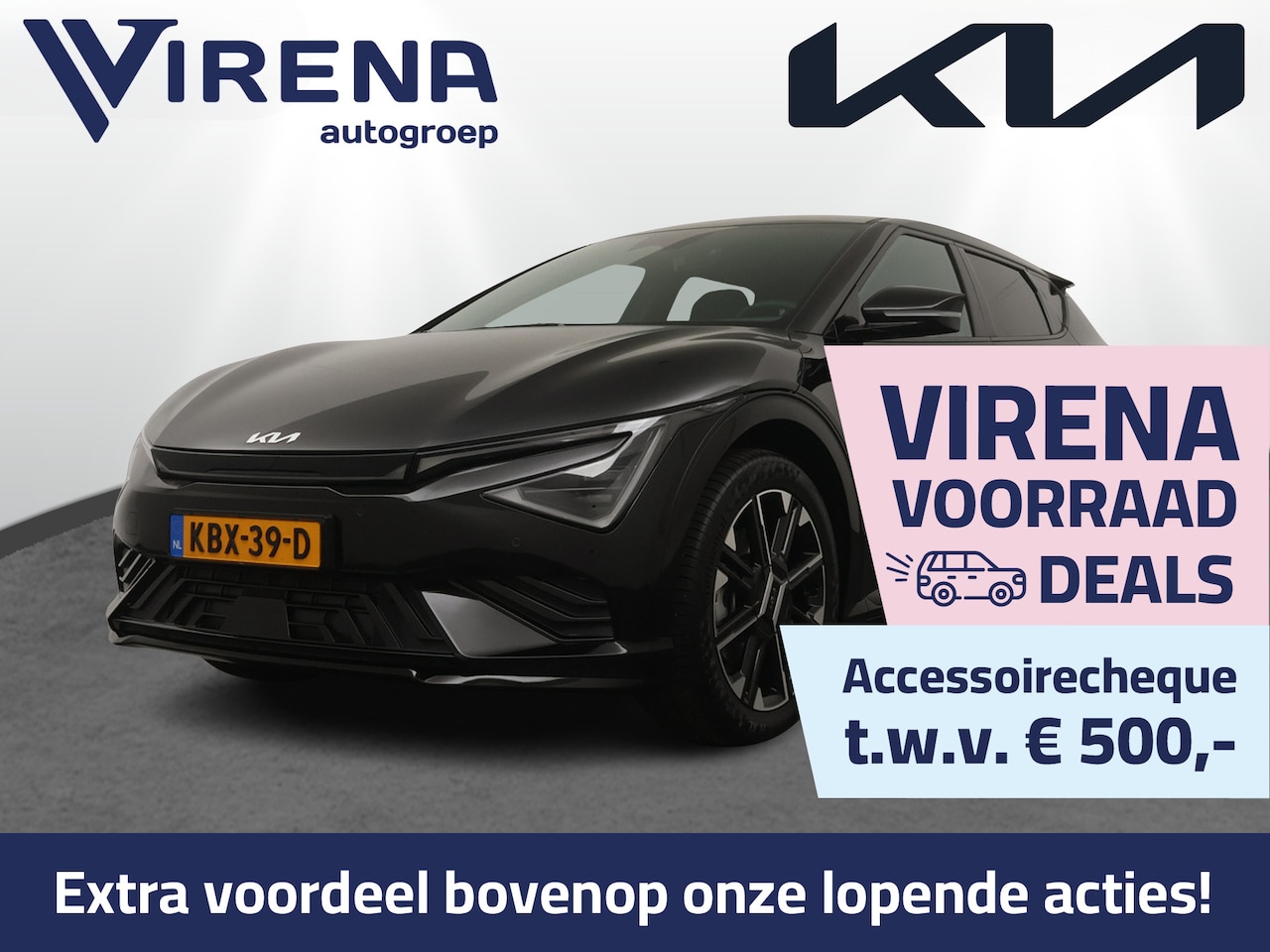 Kia EV6 - GT-Line Business Edition 84 kWh Navigatie - Stoelverwarming - Stuurverwarming - Achteruitr - AutoWereld.nl