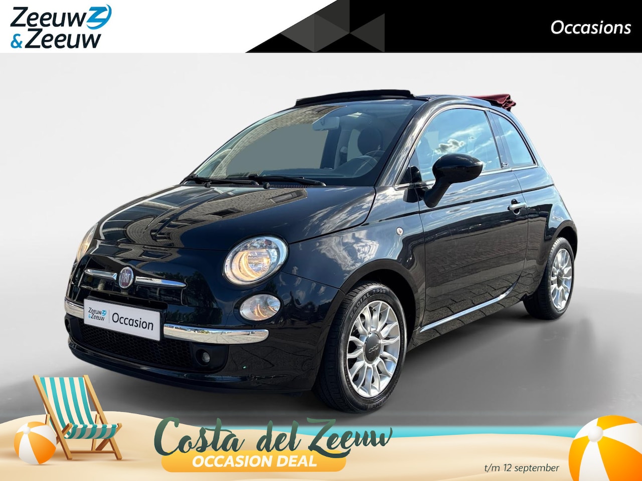 Fiat 500 C - 0.9 TwinAir Lounge | Cabrio | Airco | Park sensoren | - AutoWereld.nl