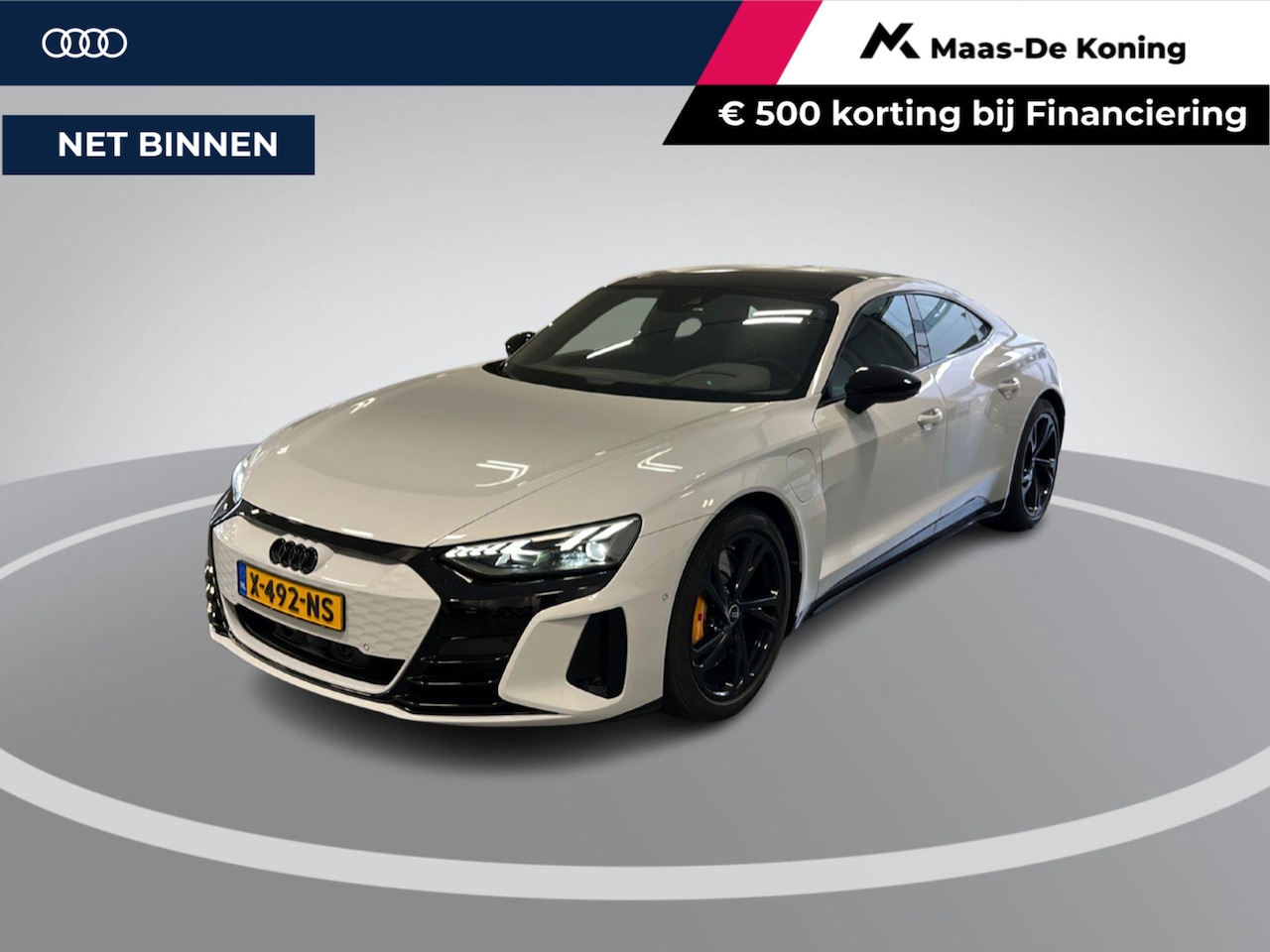 Audi e-tron GT - GT 93 kWh 476pk · SOH 92% · Glazendak · 360 Camera · Luchtvering · Stoelventilatie · B&O A - AutoWereld.nl