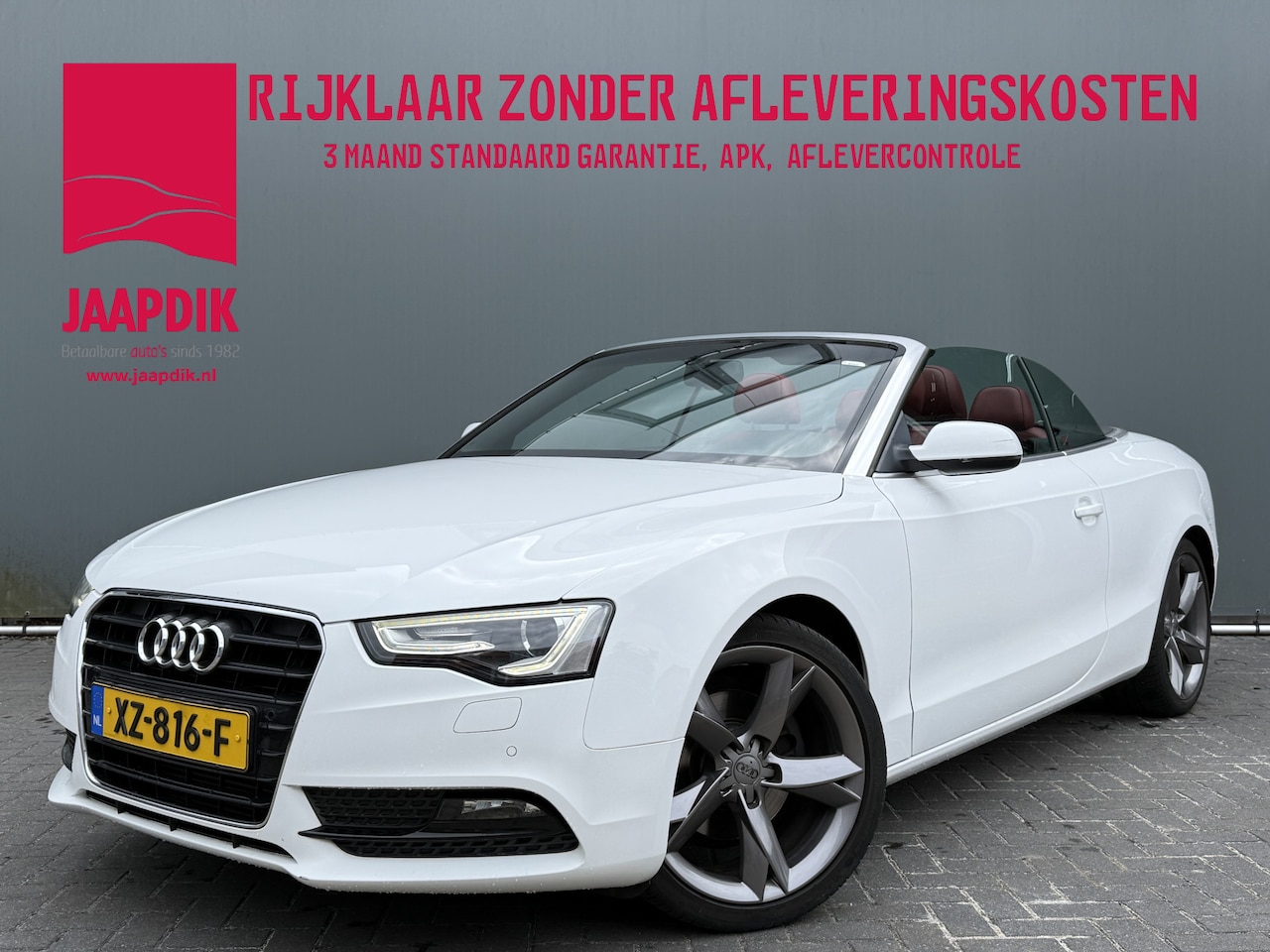 Audi A5 Cabriolet - BWJ 2015 1.8 TFSI 170 PK AUTOMAAT | NW APK | LEDER / ELEKTR. STOELEN / NAVI / CLIMA / CRUI - AutoWereld.nl