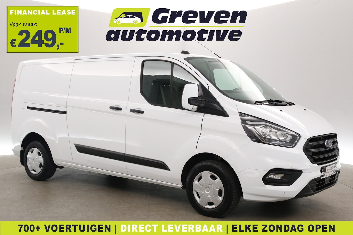Ford Transit Custom - 2.0 TDCI L2H1 | Airco | Camera | Cruise | 3 Zits | Trekhaak | 2xSchuifdeur | Parkeersens. - AutoWereld.nl