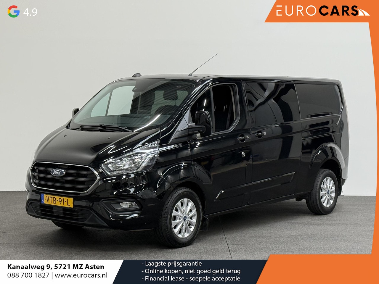 Ford Transit Custom - 300 2.0 TDCI L2H1 Limited Dubbele cabine Automaat Navi Airco 2 Schuifdeuren Trekhaak PDC C - AutoWereld.nl