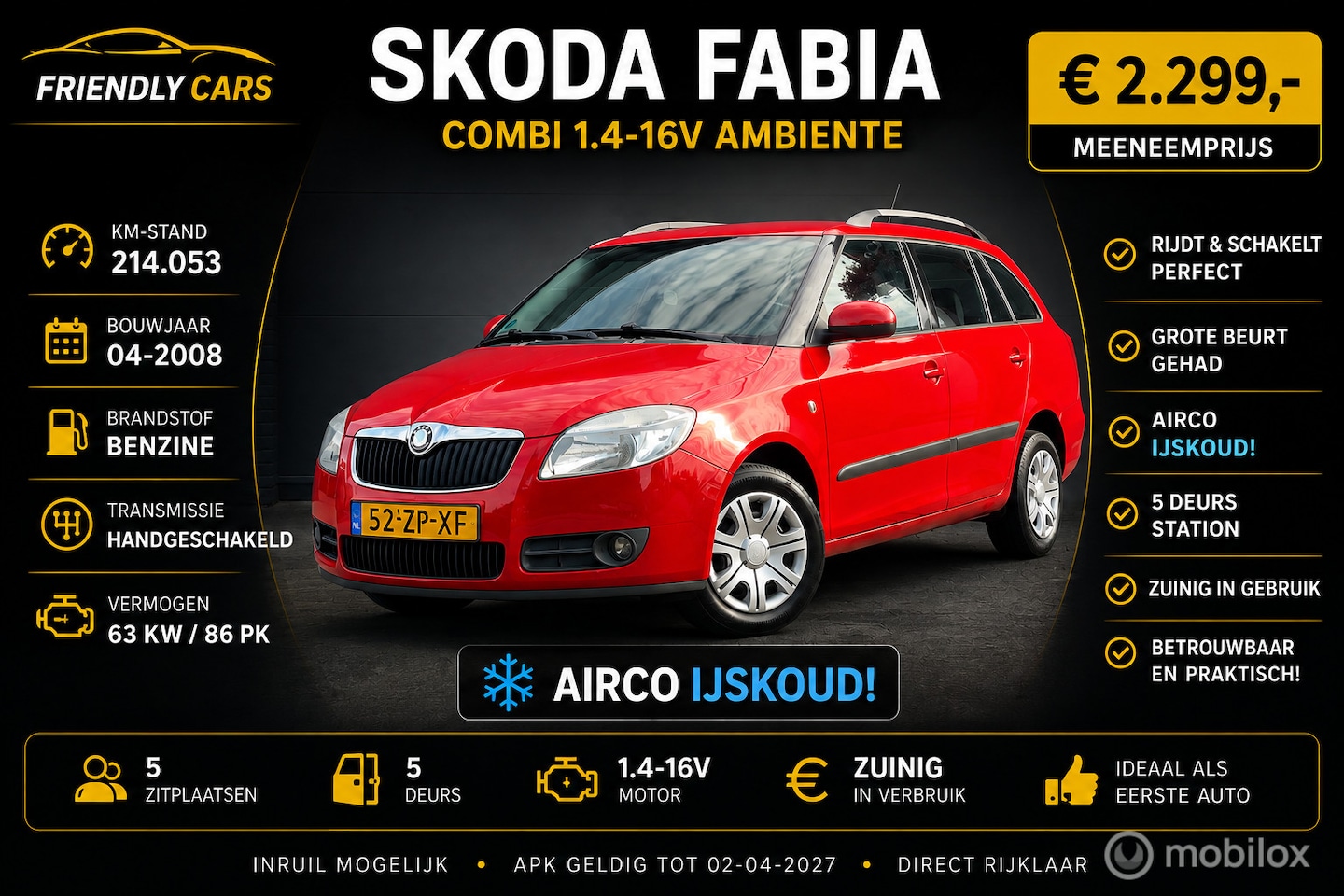 Skoda Fabia Combi - 1.4-16V Ambiente 1.4-16V Ambiente - AutoWereld.nl