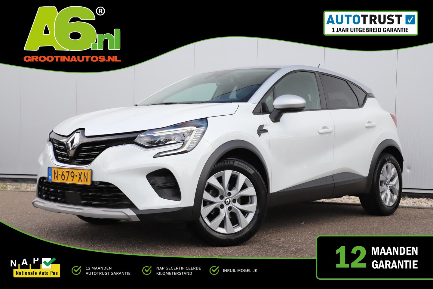 Renault Captur - 1.0 TCe 90 Business Zen Lederen Bekleding Navigatie Achteruitrijcamera Carplay Android Cli - AutoWereld.nl