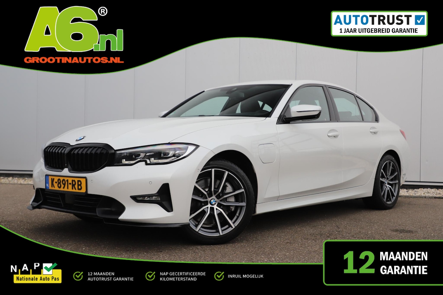 BMW 3-serie - 330e High Executive Shadowline Pakket Leder 18 inch Full LED Harman Kardon Adaptive Cruise - AutoWereld.nl