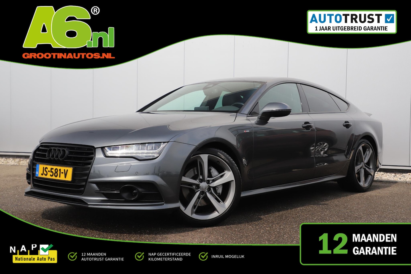 Audi A7 Sportback - 3.0 TDI Pro Line S Vol Leder LED Matrix 20 inch LMV Navigatie Clima Adaptive Cruise Stoelv - AutoWereld.nl