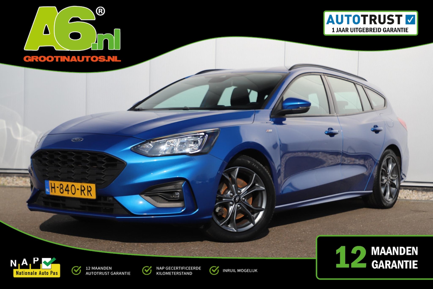Ford Focus Wagon - 1.0 EcoBoost ST Line Business Navigatie Achteruitrijcamera Winter Pakket Stuur & Stoelverw - AutoWereld.nl