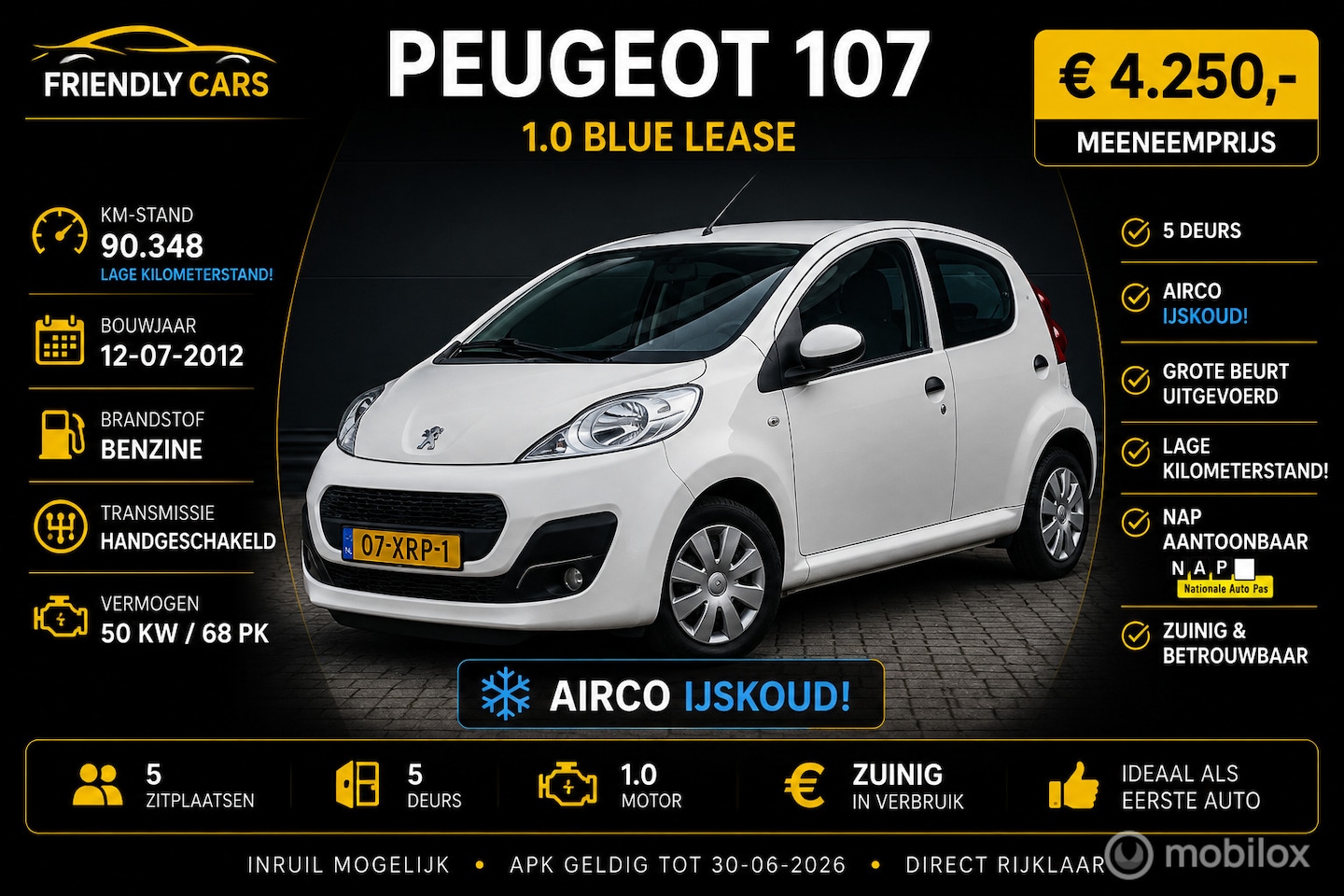 Peugeot 107 - 1.0 Blue Lease 1.0 Blue Lease - AutoWereld.nl