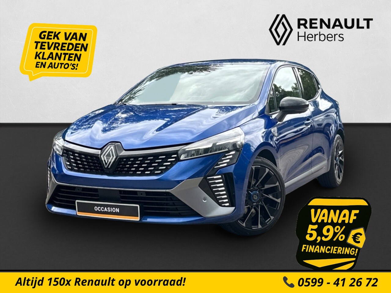 Renault Clio - 1.6 E-Tech Full Hybrid 145 esprit Alpine ADAPT CRUISE / 360 CAMERA / BOSE / STOEL&STUURVER - AutoWereld.nl