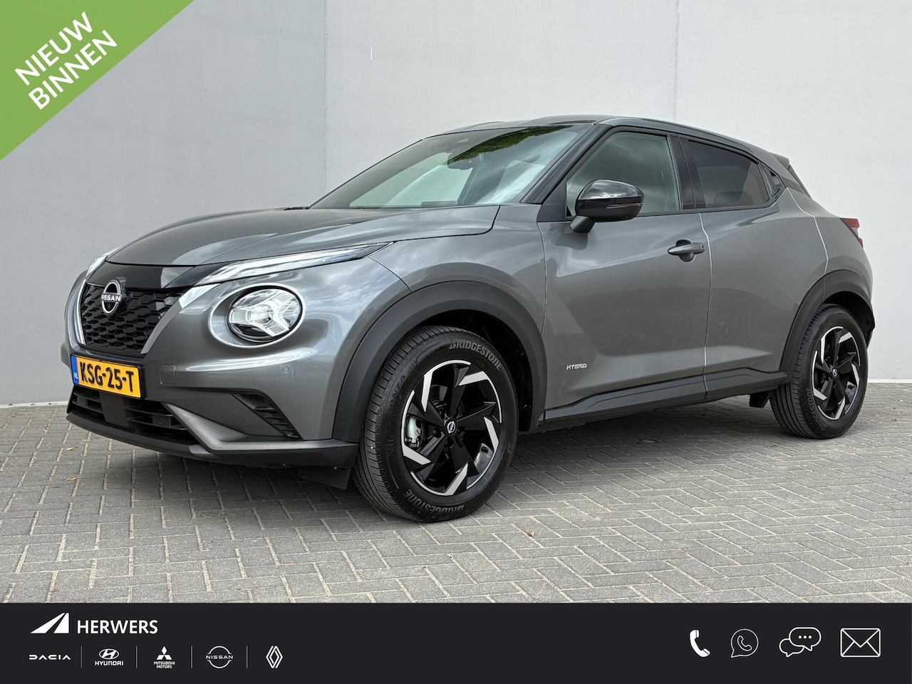 Nissan Juke - 1.6 Hybrid N-Connecta / Fabrieksgarantie tot 03-2027 / Adaptieve Cruise control / Navigati - AutoWereld.nl