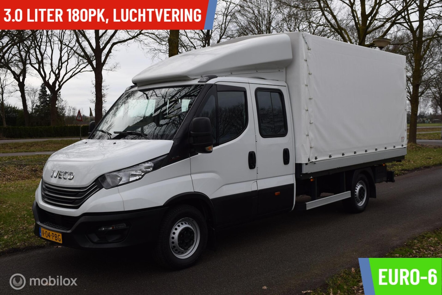 Iveco Daily - 35S18D 3.0 180pk |Open Laadbak met huif | Dubbele Cabine | wb410 DC - AutoWereld.nl